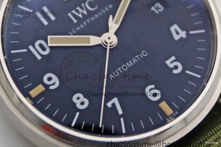 MIROTIME 0126 FastDry Mark XVIII “TRIBUTE TO MARK XI” IW327007 M+F 1:1 Best Edition Black Dial on Green Nylon Strap A 7050